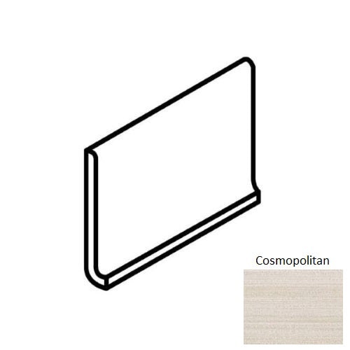 Lounge14 Cosmopolitan Porcelain Floor & Wall Trim - 6" X 12" Cove Base - Matte, Per Pack: 5 Pcs