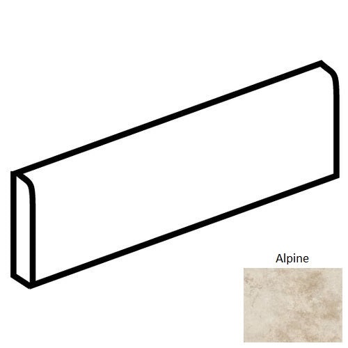 Cape Coast Alpine Ceramic Floor & Wall Trim - 3" X 12" Bullnose - Matte