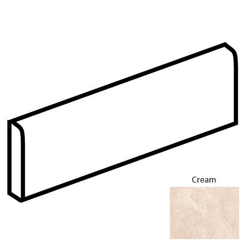 Affinity Cream Ceramic Wall Trim - 3" X 10" Bullnose - Unpolished, Per Pack: 5 Pcs