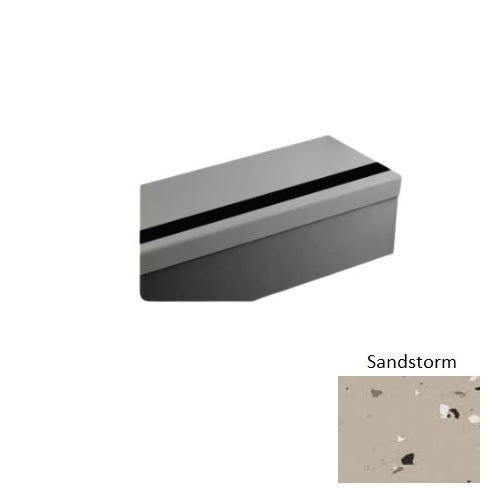 Johnsonite Sandstorm Hammered Rubber Moulding / Trim - 12 1/4" X 48" Angle Fit Speckled Stair Tread Without Riser (Sq)