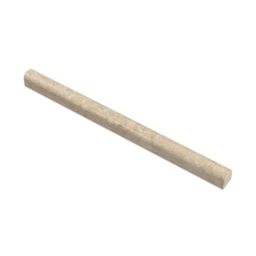Cappuccino Marble Liner - 3/4" x 12" Bullnose Polished, Per Box: 5 Pc