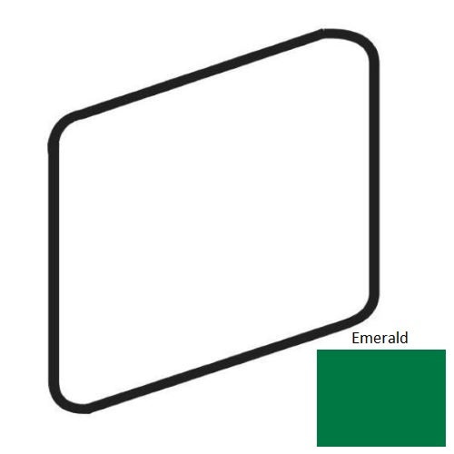 Color Wheel Classic Emerald Ceramic Wall Trim - 2" X 2" Bullnose Corner - Semi Gloss, Per Pack: 5 Pcs