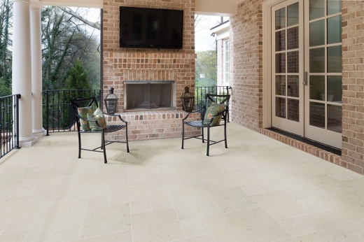 Mayra White Limestone Paver - Tumbled