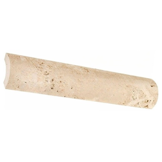 Ivory Travertine Liner - 1" X 12" Quarter Round - Unfilled & Honed, Per Pack: 20 Pcs