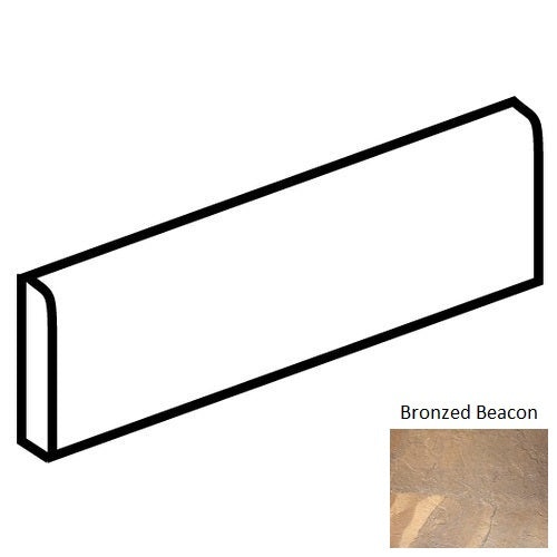 Ayers Rock Bronzed Beacon Porcelain Floor & Wall Trim - 3" X 13" Bullnose - Matte, Per Pack: 5 Pcs
