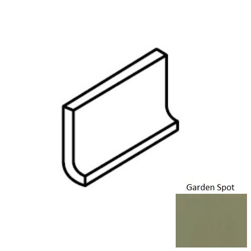 Color Wheel Classic Garden Spot Ceramic Wall Trim - 3" X 6" Flat Top Cove Base - Semi Gloss, Per Pack: 5 Pcs