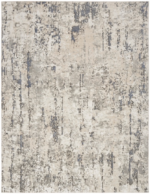 Quarry Qua01 Ivory Blue Grey Polypropylene Modern Area Rug - 8 Ft X 10 ...