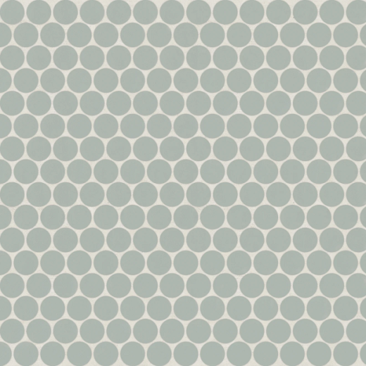 Marin Aloe Green Porcelain Mosaic - 3/4" x 3/4" Penny Round - Matte