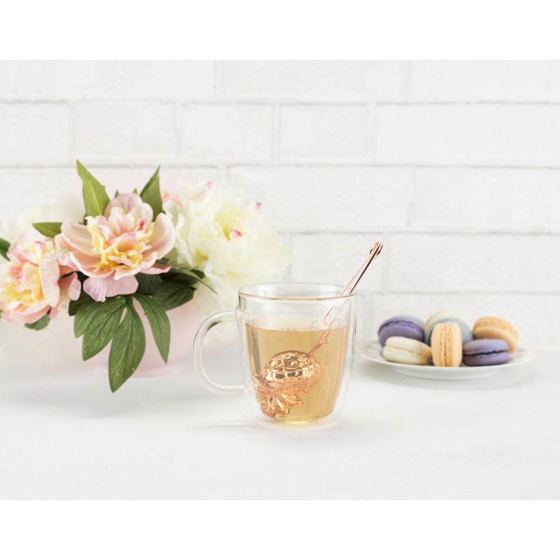 Delia Pink Tea Mug & Infuser by Pinky Up