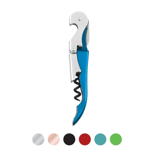 Truetap™: Double-Hinged Waiter's Corkscrew In Metallic Blue