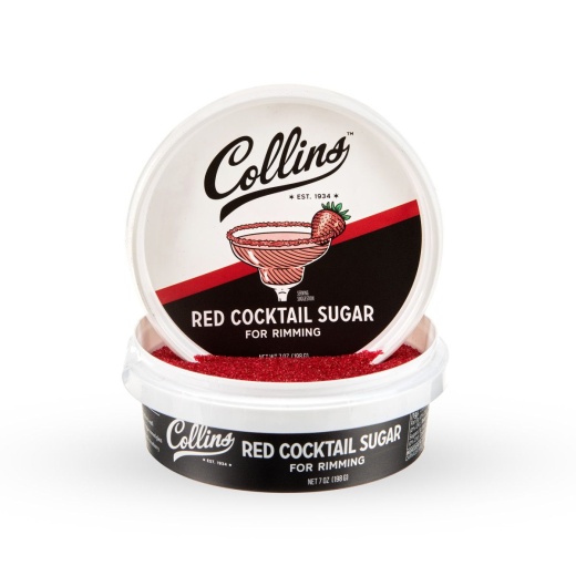 Collins 7 Oz. Red Sugar - Premium Cocktail Rimming Sugar