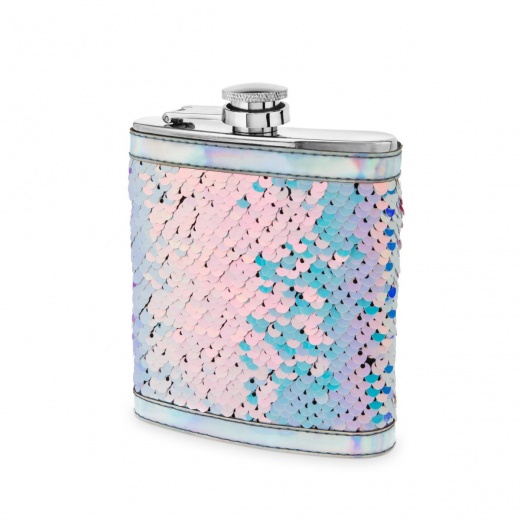 Mermaid Change Sequin Captive Flask By Blush