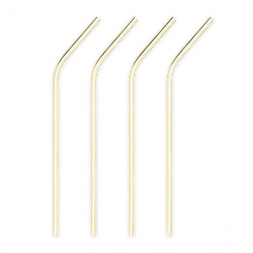 Belmont Cocktail Straws In Gold Viski