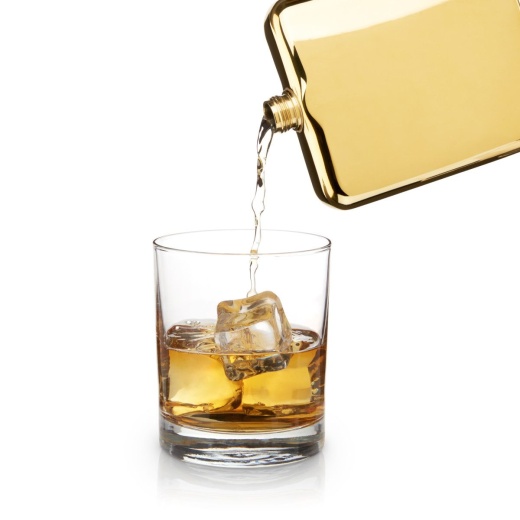 Belmont Flask in Gold by Viski