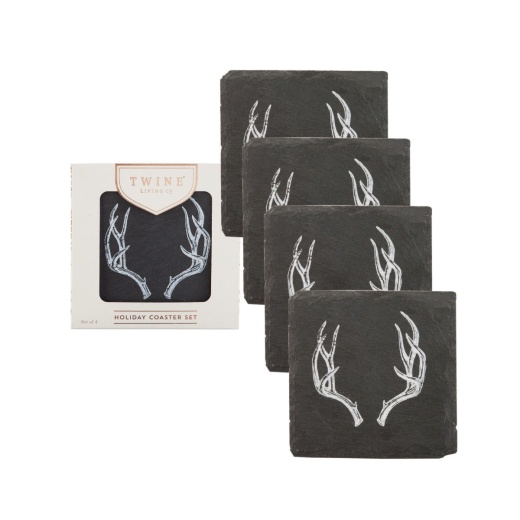 Antler Slate Coasters By Twine