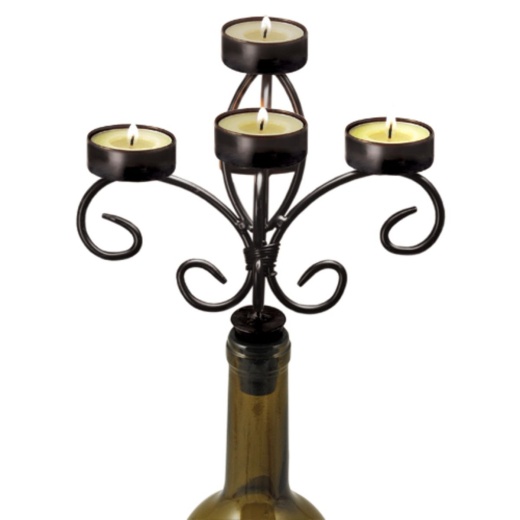 Wine Bottle Candelabra By Twine