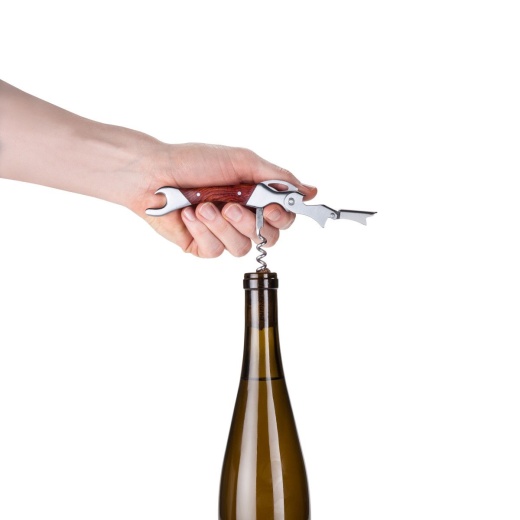 Admiral Double Opener Corkscrew in Stainless Steel by Viski