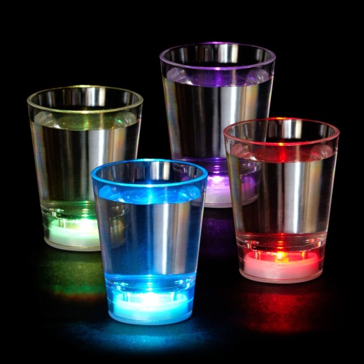 Led Shot Glass By True - Multicolor LED Light-Up Shot Glass