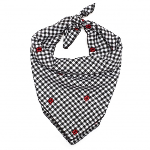Ohio State Block O Check Bandana Color: Black, Size: s