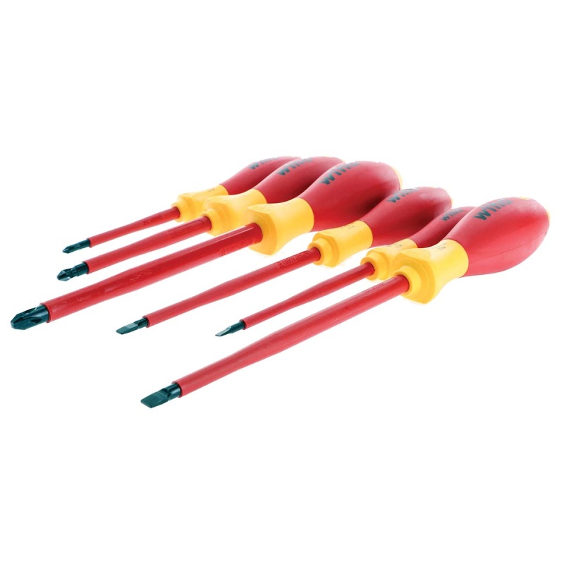 Wiha Insulated Softfinish Slotted And Phillips Screwdriver Set (6 Piece Set)
