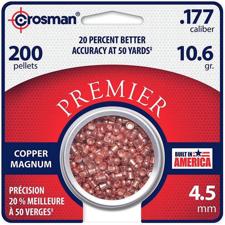 Crosman Premier Copper Magnum Pellets .177 Caliber, 10.6 Gr. (200 Count)