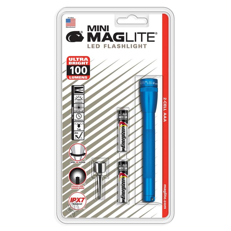 Maglite Led 2-Cell Aaa Mini Flashlight, Blue