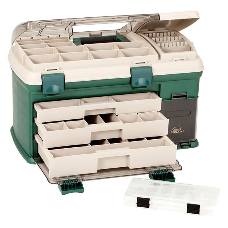 Plano 3 Drawer Tackle Box – Green Metallic/Beige