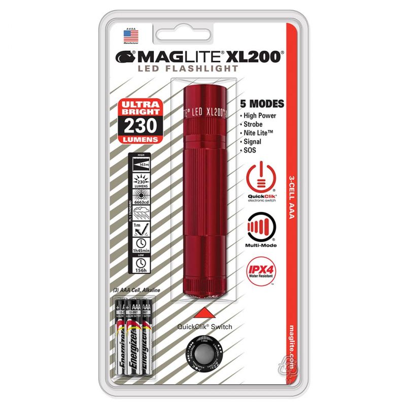 Maglite Led 3-Cell Aaa Flashlight – Red