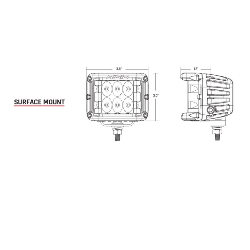 Rigid Industries D- Ss Series Pro 4″ X 3″ Led Spot Beam – Pair
