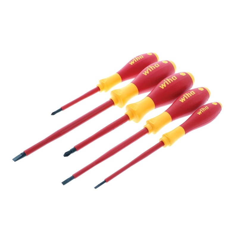 Wiha Insulated Softfinish Slotted And Phillips Screwdriver Set (5 Piece Set)
