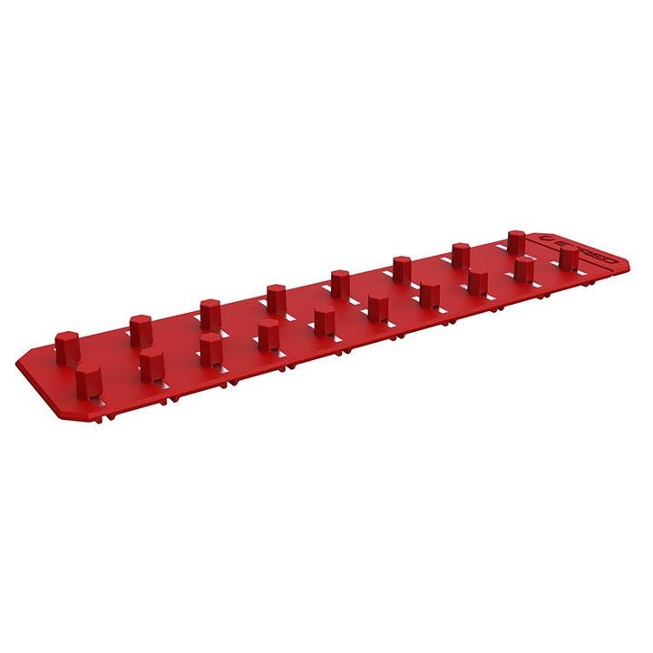 Ezred Flexible Magnetic Double 3/8″ Socket Rail, Red