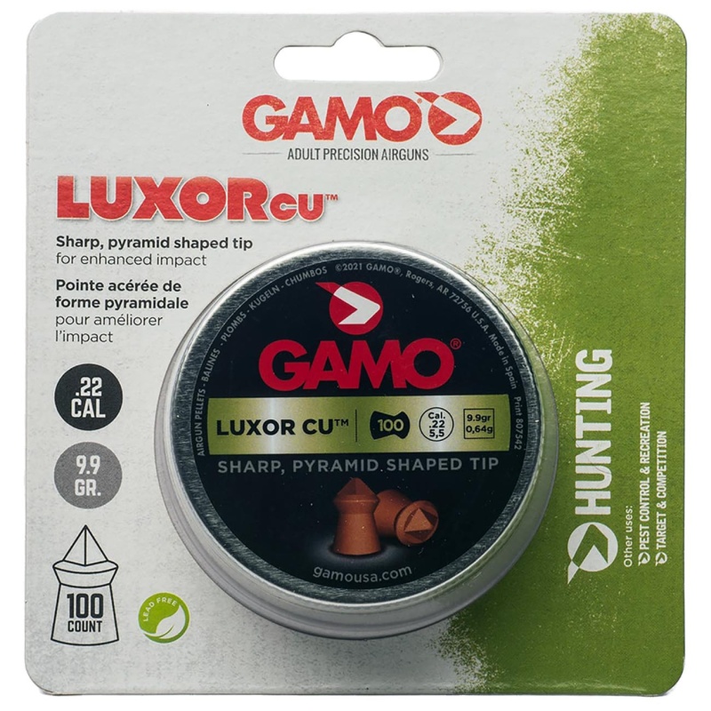Gamo .22Cal “Luxor Hunting” Pellets – 9.9 Grain (100 Count)