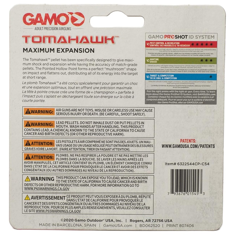 Gamo .177Cal Pointed Hollow Point Lead Pellets – 7.56 Grain (750 Count)