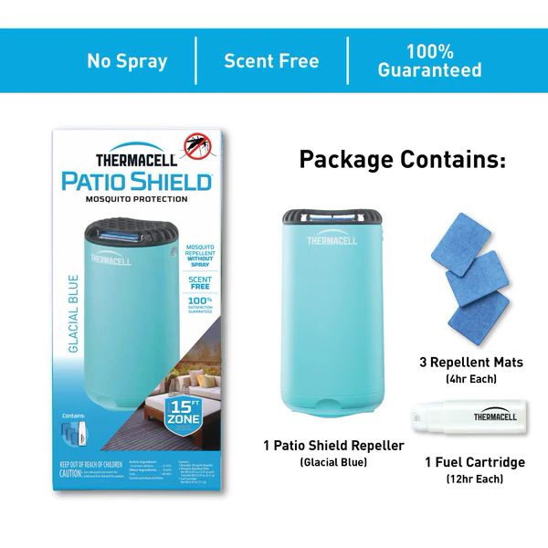 Thermacell Patio Shield Mosquito Repeller – Glacial Blue