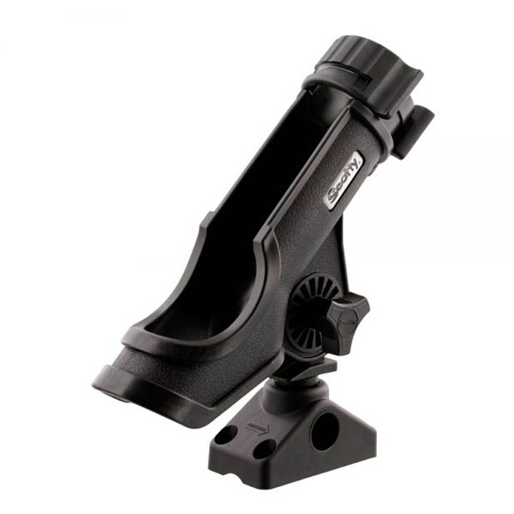 Scotty Power Lock Rod Holder With Combination Side/Deck Mount, Black