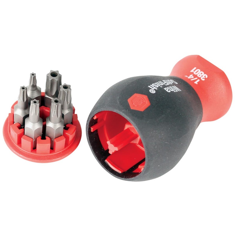 Wiha Stubby Softfinish Cushion Grip Bit Holder ‘Security Torx’ – 6 Bits