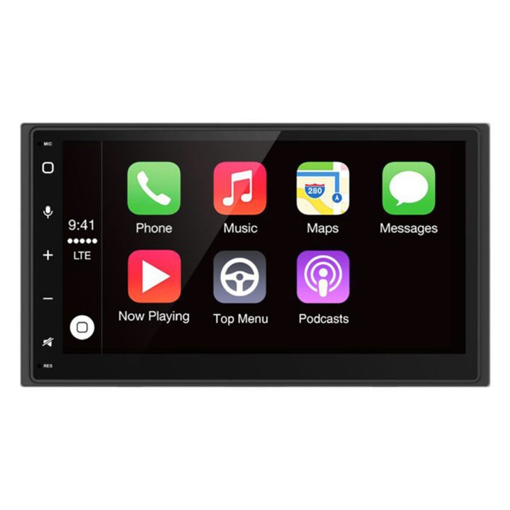 Blaupunkt 6.75″ Double Din Mechless Fixed Face Touchscreen Receiver With Apple Carplay/Android Auto, Bluetooth & Usb Input