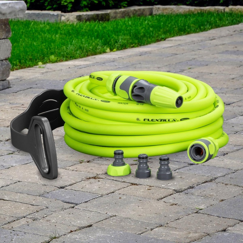 Flexzilla® Garden Hose Kit With Quick Connect Attachments, 1/2″ X 50′, Zillagreen®