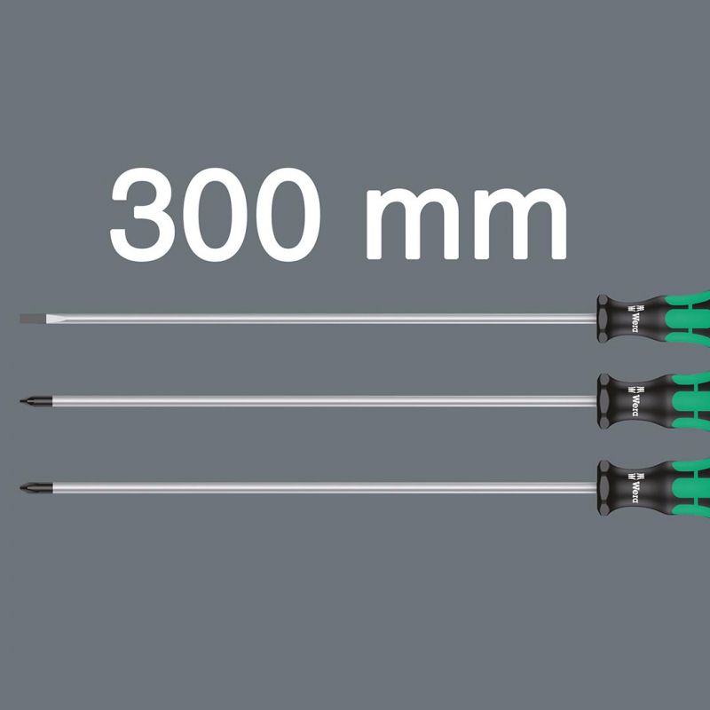 Wera Kraftform Plus Long Shaft Screwdrivers (3 Piece Set)