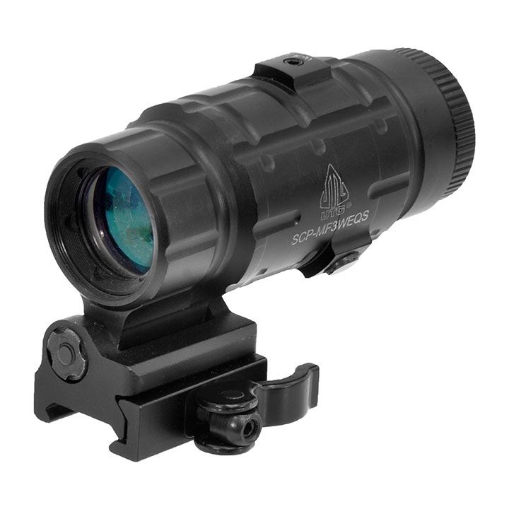 Utg 3X Magnifier With Flip-To-Side Qd Mount