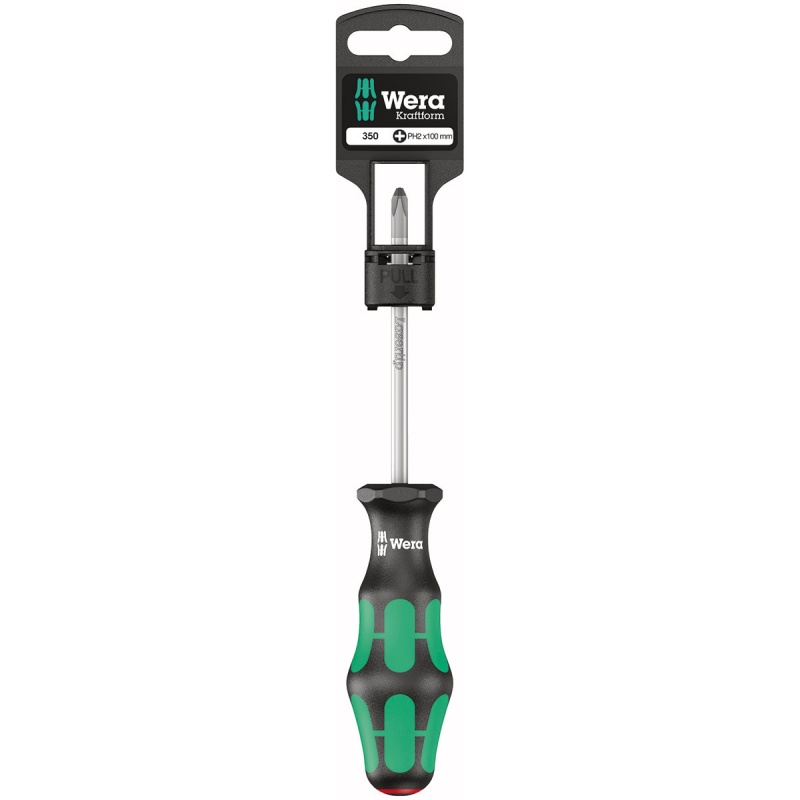 Wera Screwdriver: Phillips Ph2 X 100Mm (On Hang-Tag, With Lasertip)