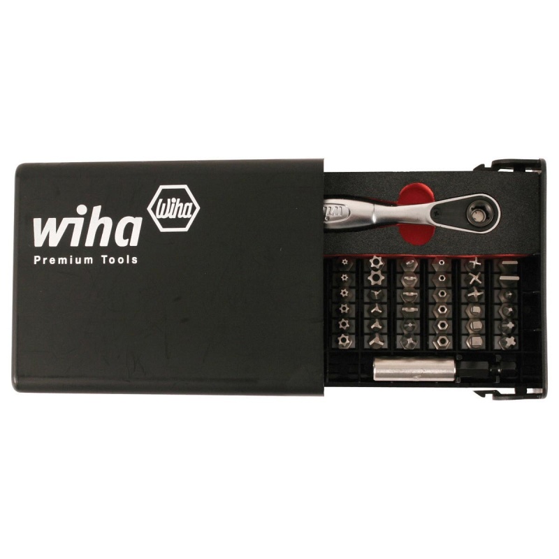 Wiha Security Bits Collector Kit With 1/4″ Ratchet (39 Piece Set)