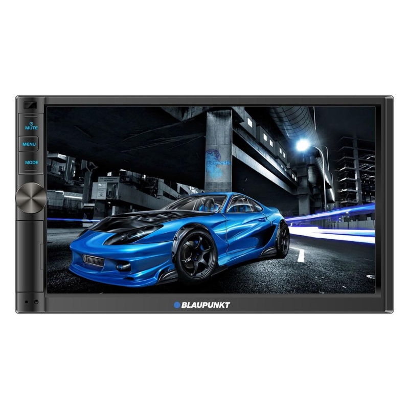 Blaupunkt 7″ Double Din Mechless Fixed Face Touchscreen Receiver With Phonelink, Bluetooth, Usb/Sd Inputs & Remote