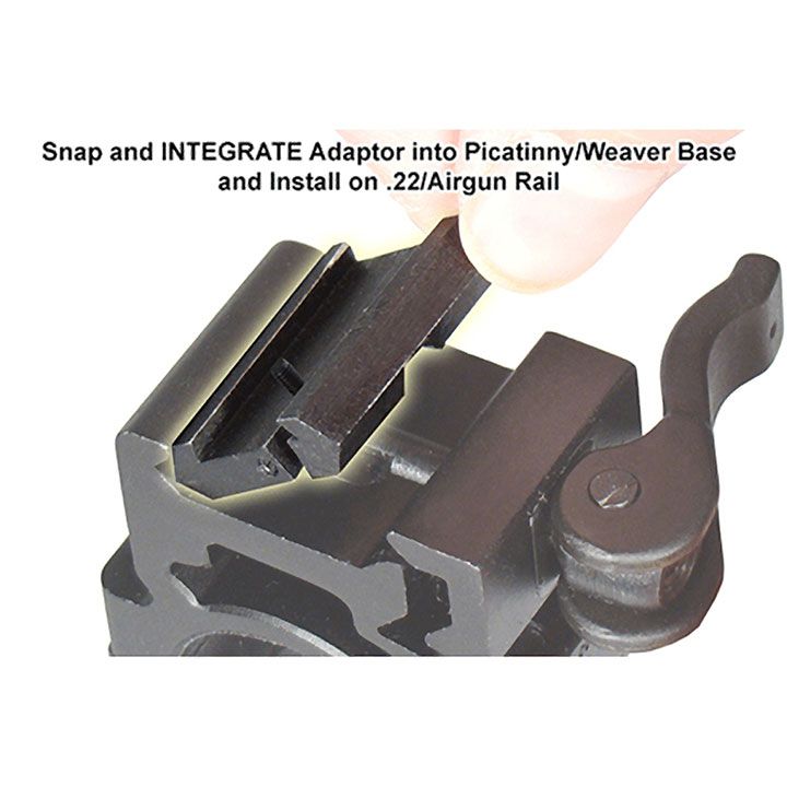 Utg .22/Airgun To Picatinny/Weaver Low Pro Snap-In Adaptors (Pair)