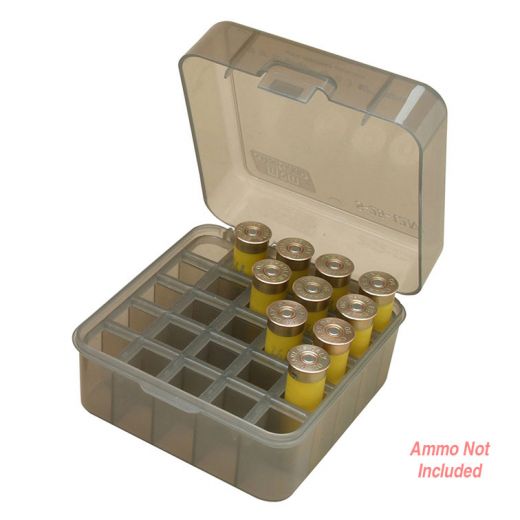 Mtm Shotshell Box 25 Round – ( 3″) 12/20 Gauge (Clear Smoke)