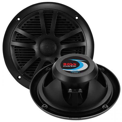 Boss Audio Marine 6.5” Dual Cone Speakers (Black)