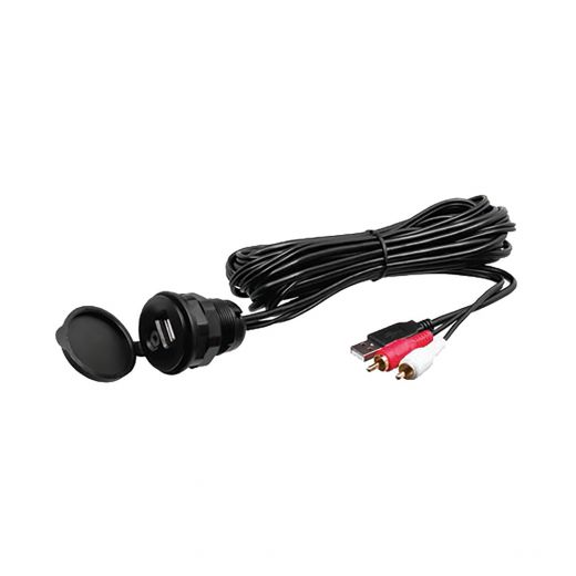 Boss Audio Marine Universal Mount USB/3.5mm Inputs with 6 Ft. Cable