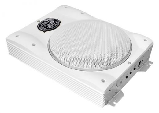 Lanzar Marine Low-Profile 8” Amplified Enclosure, 1000W Max (White)