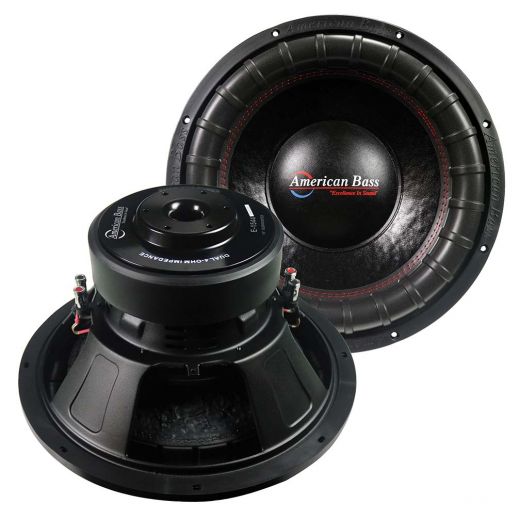 American Bass 15 Woofer - 1200W RMS/2400W Max, Dual 4 Ohm Voice Coils