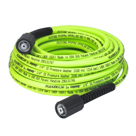 Flexzilla Pressure Washer Hose, 1/4 x 50', 3100 Psi, M22 Fittings, ZillaGreen